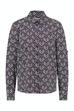 Studio Anneloes Studio Anneloes blouses Blouse 8611 aubergine/offwhite