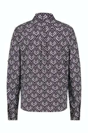 Studio Anneloes Studio Anneloes blouses Blouse 8611 aubergine/offwhite