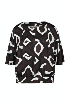 Studio Anneloes Studio Anneloes shirts en tops T-shirt Korte mouw 8611 aubergine/offwhite