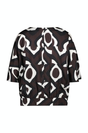 Studio Anneloes Studio Anneloes shirts en tops T-shirt Korte mouw 8611 aubergine/offwhite