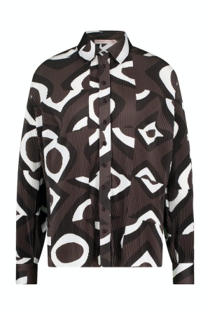 Studio Anneloes Studio Anneloes blouses Blouse 8611 aubergine/offwhite