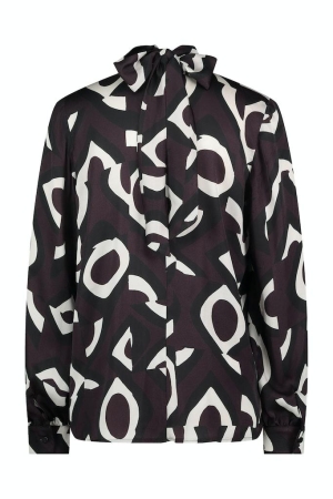 Studio Anneloes Studio Anneloes shirts en tops T-shirt Lange mouw 8611 aubergine/offwhite