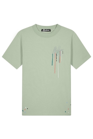 Malelions Malelions shirts en tops Print T-shirts 962 aqua grey
