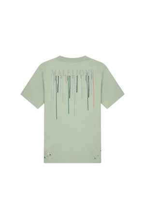 Malelions Malelions shirts en tops Print T-shirts 962 aqua grey
