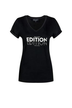 Elvira Casuals Elvira Casuals shirts en tops T-shirt Korte mouw 350 black / silver