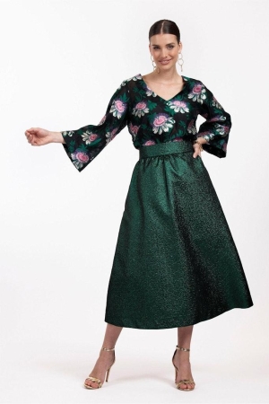 Studio Anneloes Studio Anneloes shirts en tops T-shirt Lange mouw 9073 black/deep green