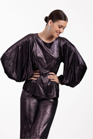 Studio Anneloes Studio Anneloes shirts en tops T-shirt Lange mouw 3800 deep purple