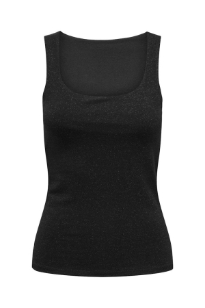 Only Only shirts en tops Tops en Singlets black black glitter
