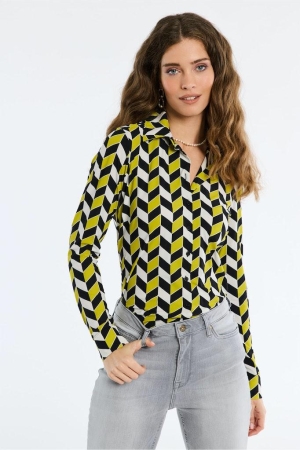 Studio Anneloes Studio Anneloes blouses Blouse 9029 black/lime