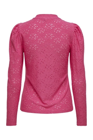 Only Only shirts en tops T-shirt Lange mouw raspberry sorbet