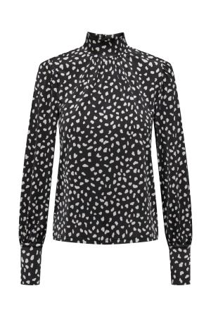 Only Only shirts en tops T-shirt Lange mouw black safari animal jrs Black Safari animal jrs