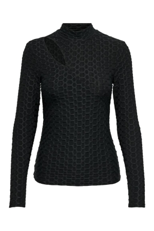 Only Only shirts en tops T-shirt Lange mouw black