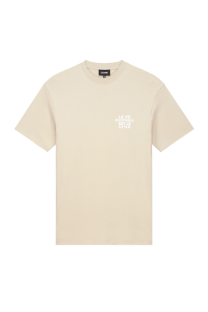 Quotrell Quotrell shirts en tops Print T-shirts 8993 oat/off white