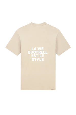 Quotrell Quotrell shirts en tops Print T-shirts 8993 oat/off white