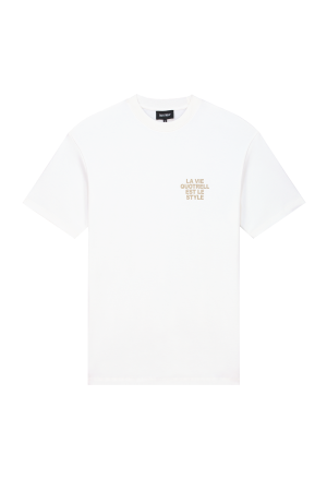 Quotrell Quotrell shirts en tops Print T-shirts 8994 off white/oat