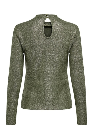 Only Only shirts en tops T-shirt Lange mouw winter moss frosted almond