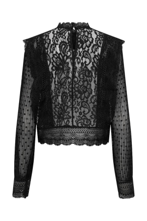 Only Only shirts en tops T-shirt Lange mouw black