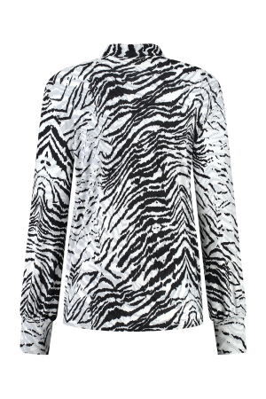 Helena Hart Helena Hart shirts en tops T-shirt Lange mouw zwart/wit