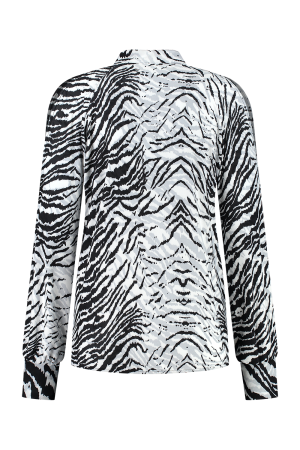 Helena Hart Helena Hart shirts en tops T-shirt Lange mouw zwart/wit