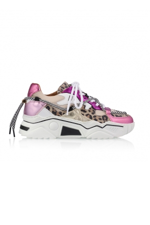 DWRS Label DWRS Label schoenen Sneakers 5684 fuchsia / sand