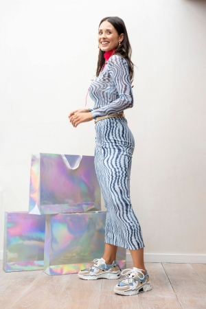 DWRS Label DWRS Label schoenen Sneakers 7132 champagne / jeans