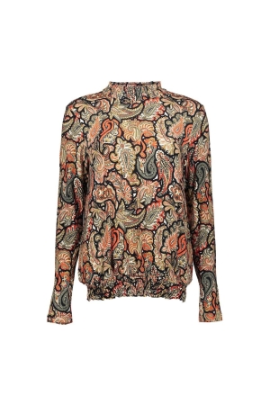 Geisha Geisha shirts en tops T-shirt Lange mouw hot coral / black / camel
