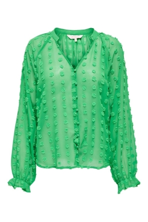 Only Only shirts en tops T-shirt Lange mouw green bee