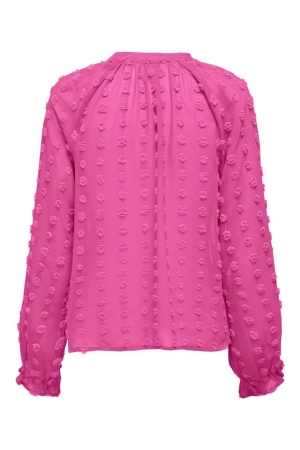 Only Only shirts en tops T-shirt Lange mouw raspberry rose