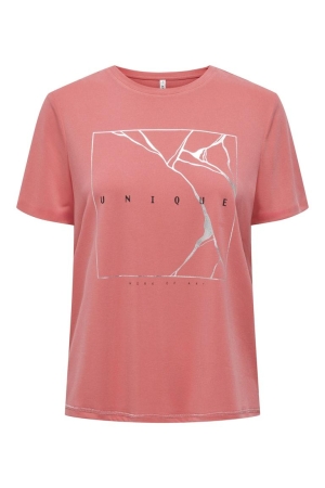 Only Only shirts en tops T-shirt Korte mouw rose of sharon unique
