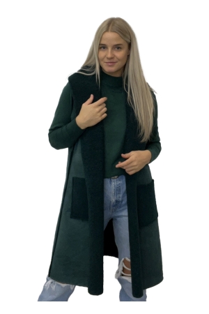 Naif Fashion Naif Fashion vesten Gilets bottle green