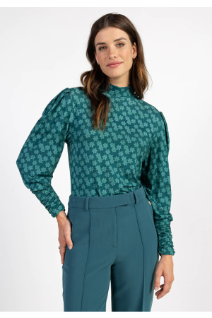 Aaiko Aaiko shirts en tops T-shirt Lange mouw 000319-petrol