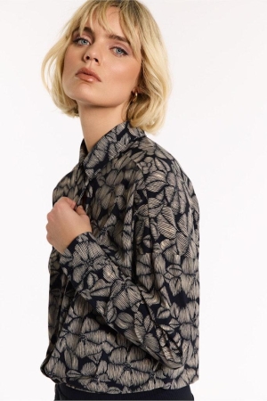 Studio Anneloes Studio Anneloes blouses Blouse 6913 darkblue/cappu