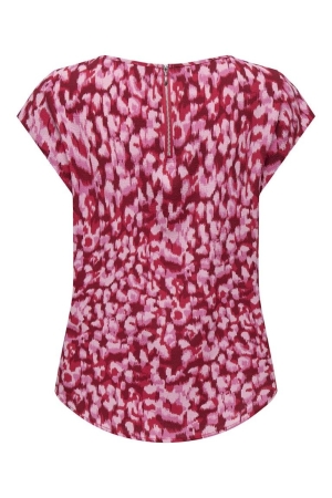 Only Only shirts en tops T-shirt Korte mouw lipstick red city leo