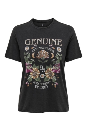 Only Only shirts en tops T-shirt Korte mouw black genuine Black Genuine