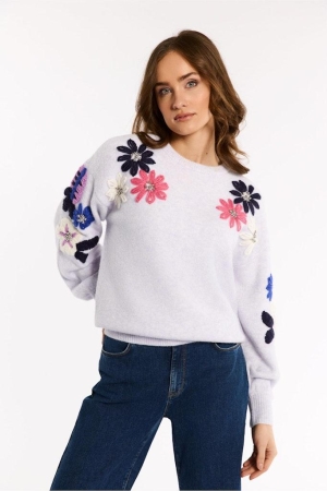 Studio Anneloes Studio Anneloes truien Trui 9166 light grey/azzure