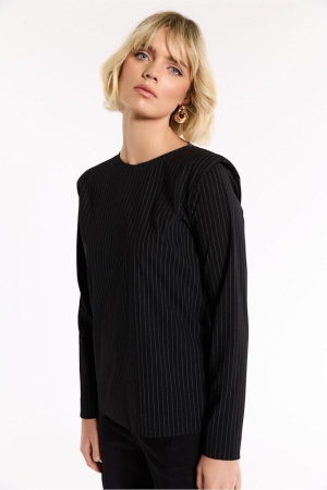 Studio Anneloes Studio Anneloes shirts en tops T-shirt Lange mouw 9011 black/off white