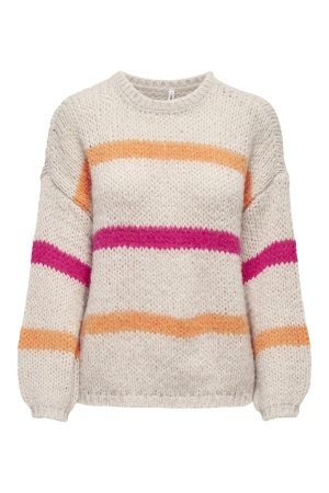 Only Only truien Trui pumice stone w. orange pink