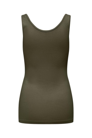 Only Only shirts en tops Tops en Singlets olive night