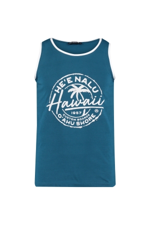 Refusion Refusion shirts en tops Tops en Singlets deep sea blue / off white