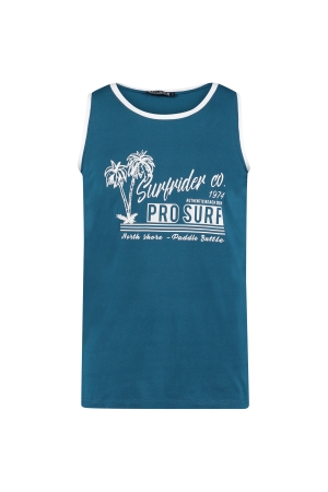 Refusion Refusion shirts en tops Tops en Singlets deep sea blue / off white