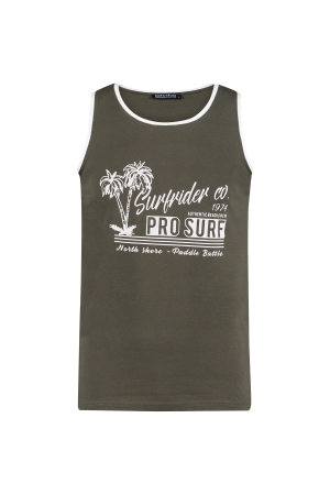 Refusion Refusion shirts en tops Tops en Singlets army / off white