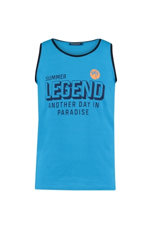 Refusion Refusion shirts en tops Tops en Singlets hawaian blue/navy