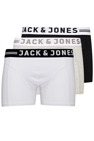 Jack & Jones Jack & Jones ondergoed Boxershorts light grey black & white 12081832