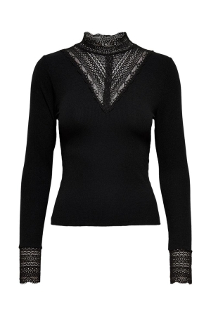 Only Only shirts en tops T-shirt Lange mouw black black lace 15207788 Black BLACK LACE 15207788 Only Only shirts en tops T-shirt Lange mouw black black lace 15207788 Black BLACK LACE 15207788