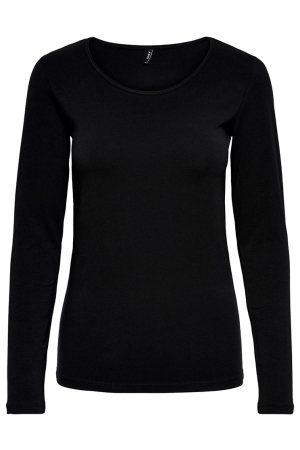 Only Only shirts en tops T-shirt Lange mouw black 15204712
