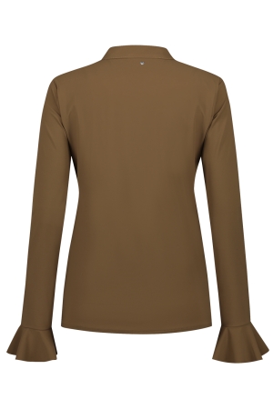 Helena Hart Helena Hart shirts en tops T-shirt Lange mouw mocca