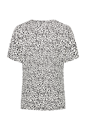 Helena Hart Helena Hart shirts en tops T-shirt Korte mouw zwart/ecru