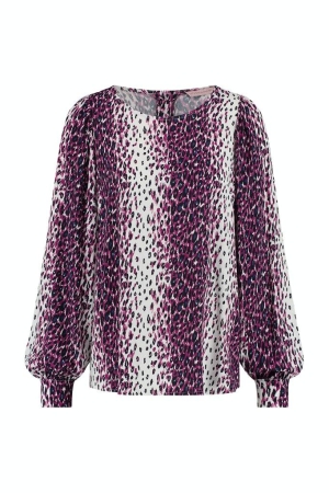 Studio Anneloes Studio Anneloes shirts en tops T-shirt Lange mouw 1155 off white/magenta
