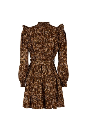 Lofty Manner Lofty Manner jurken Jurk 207 brown dot