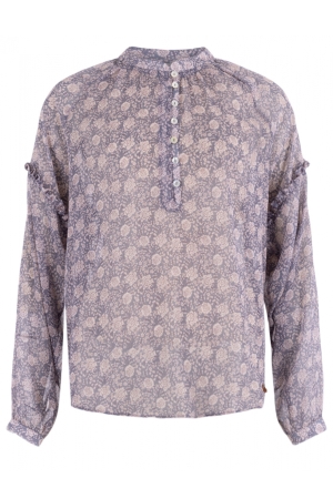 Moscow Moscow shirts en tops T-shirt Lange mouw 256-2 pale blue dessin